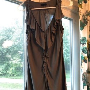 Long gray tank with ruffles from GAP